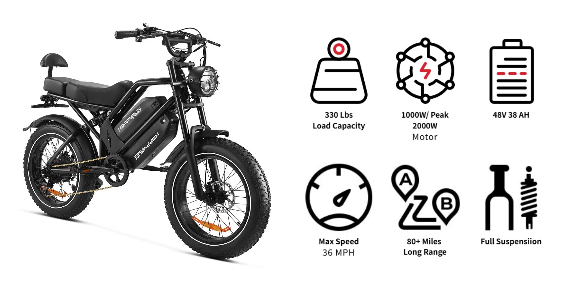 HAPPYRUN G20 Pro 2000W Cargo E-Bike