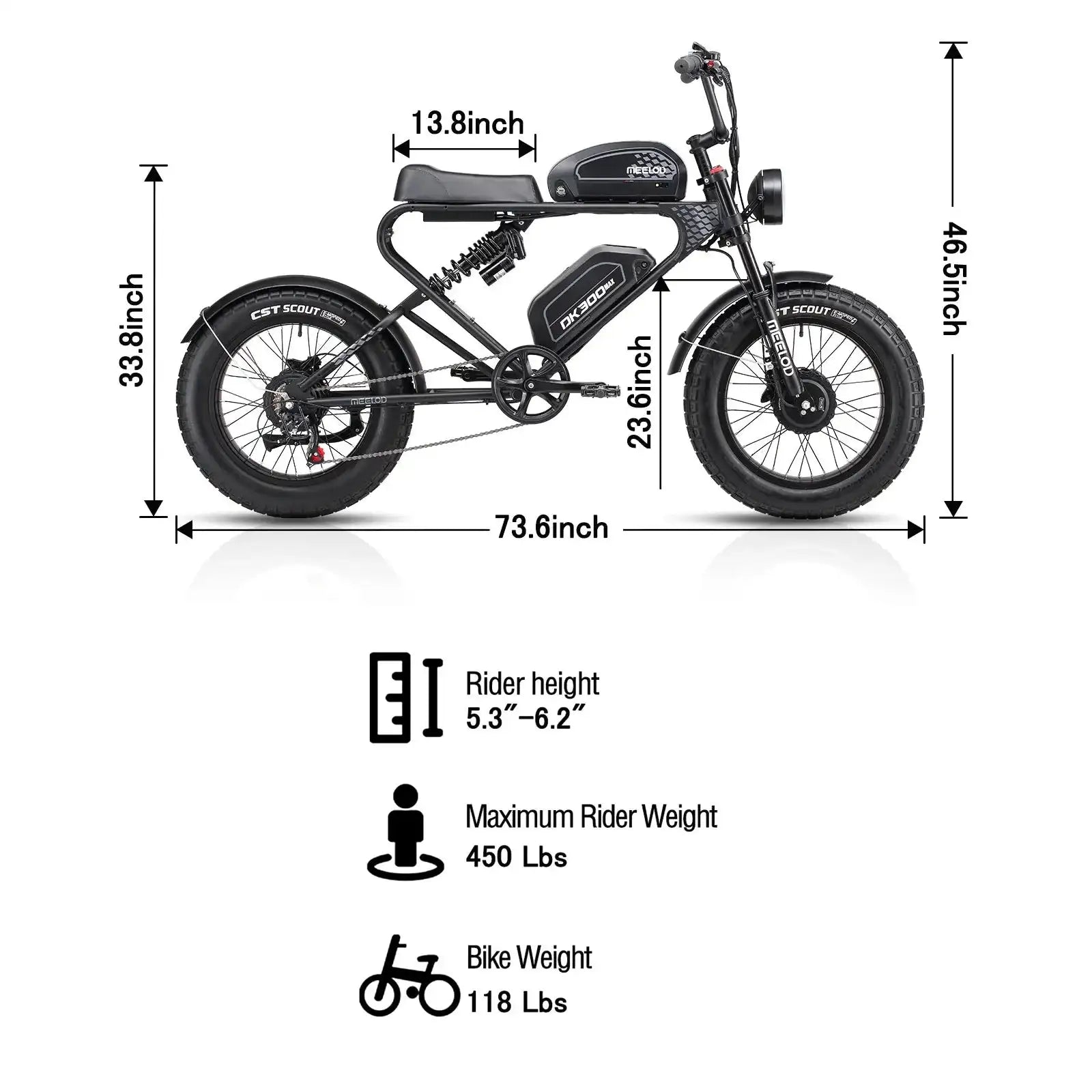 MEELOD DK300 1200W Retro E-Bike