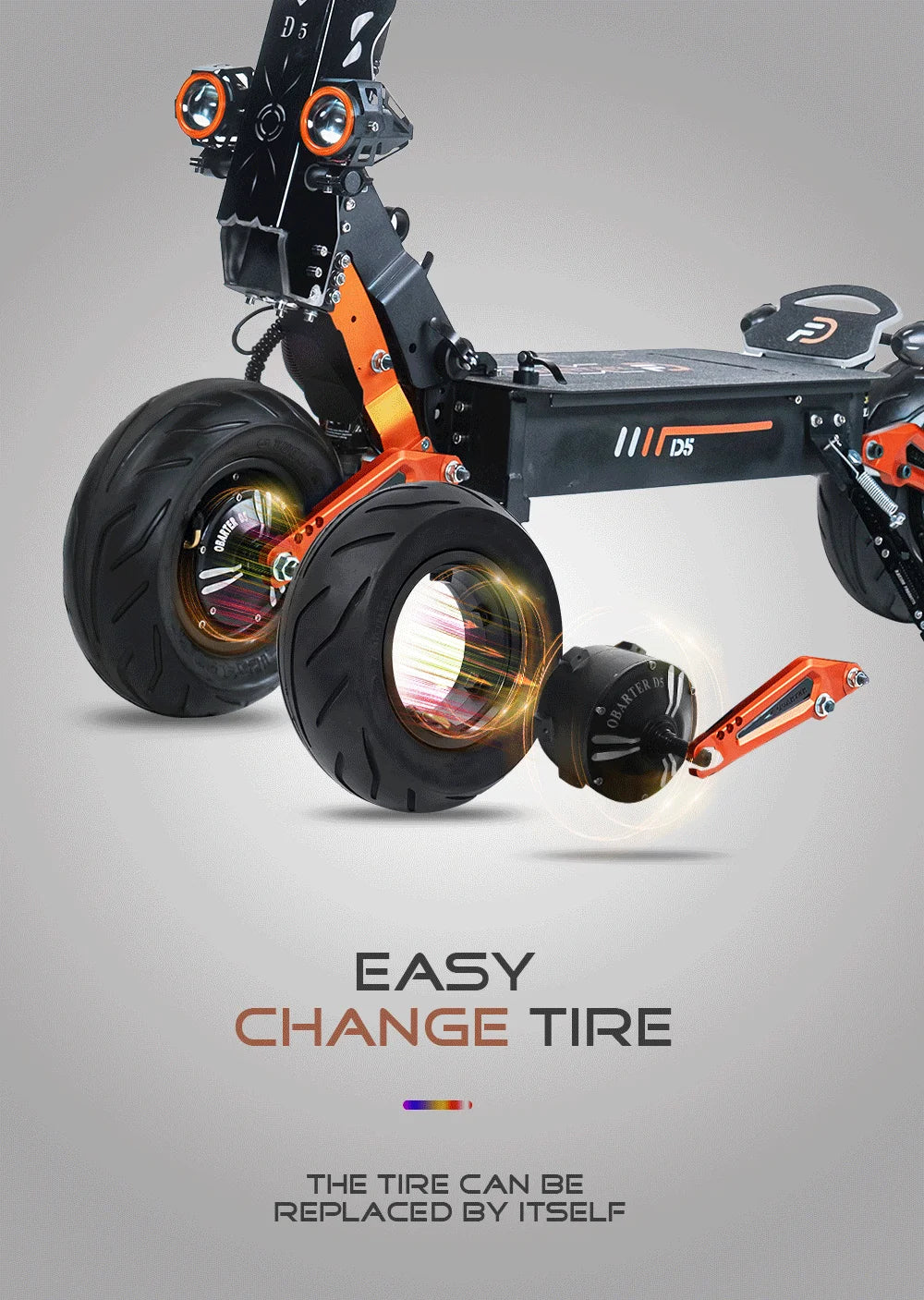 Obarter 5000W Fat Tire E-Scooter