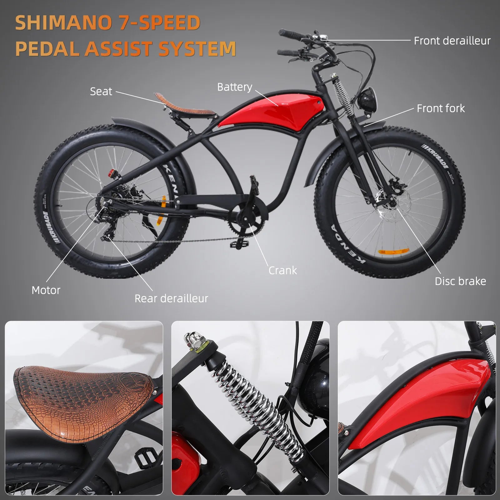750W Fat Tire E-Bike
