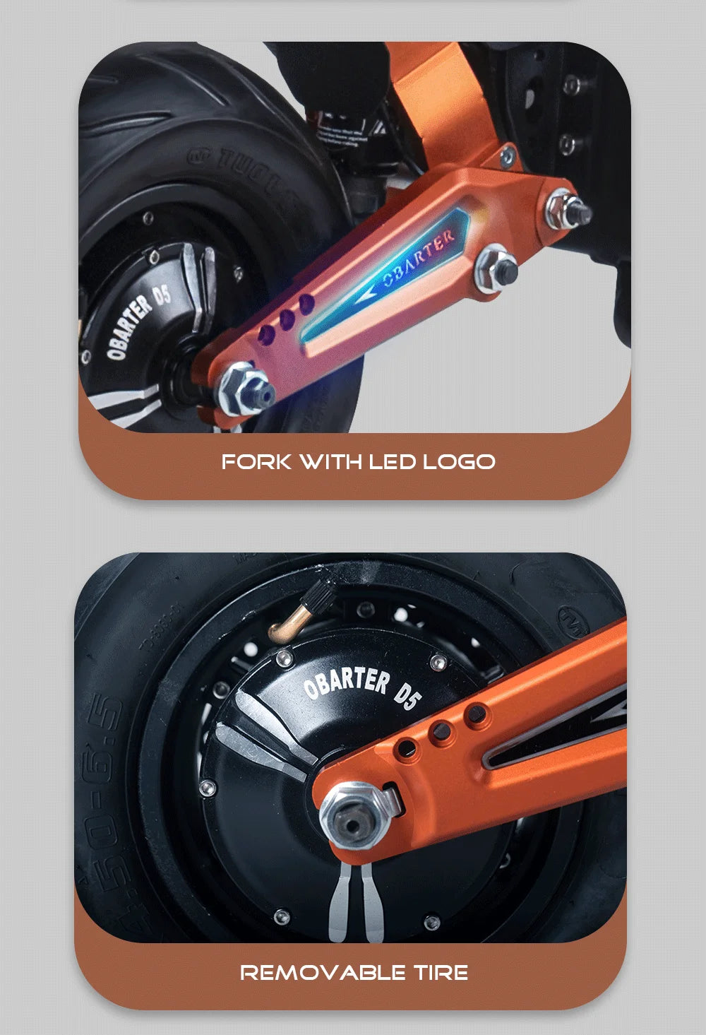 Obarter 5000W Fat Tire E-Scooter