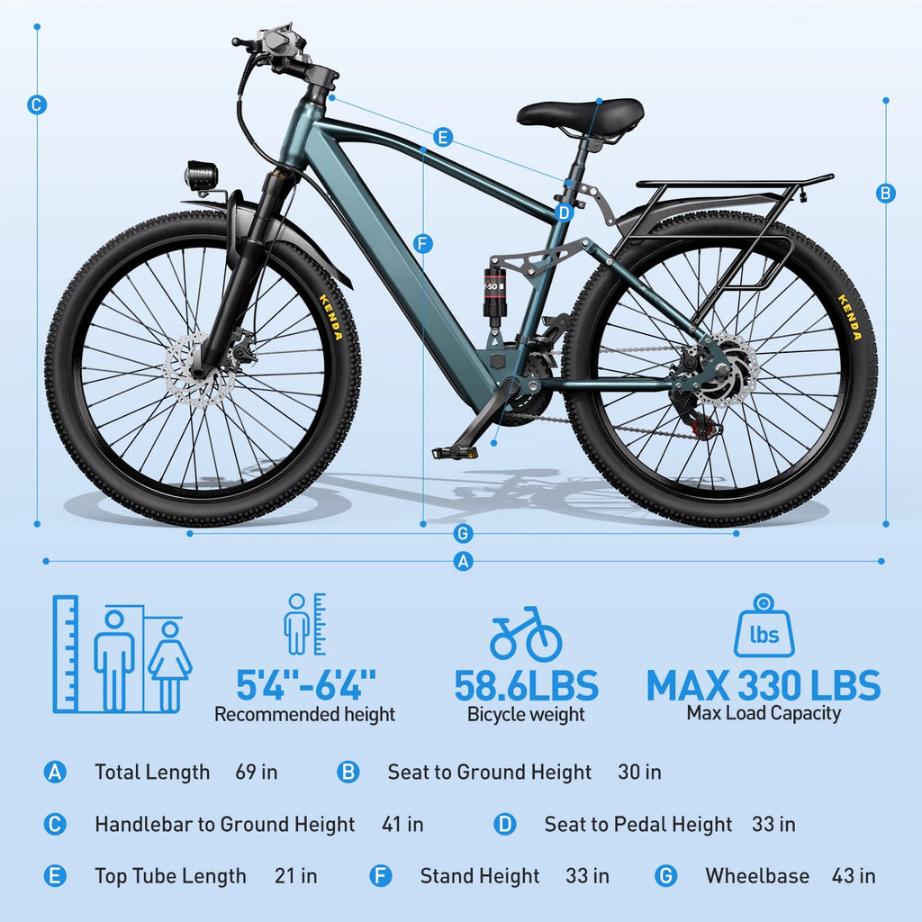 500W 26" Mountain E-Bike