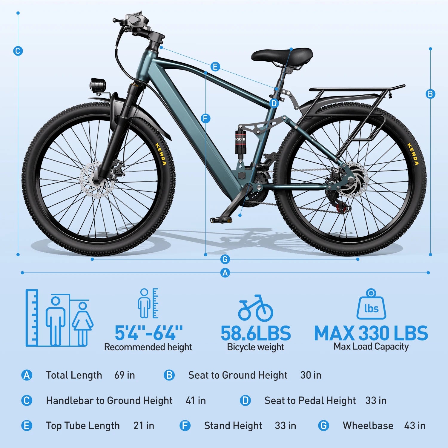 500W 26" Mountain E-Bike