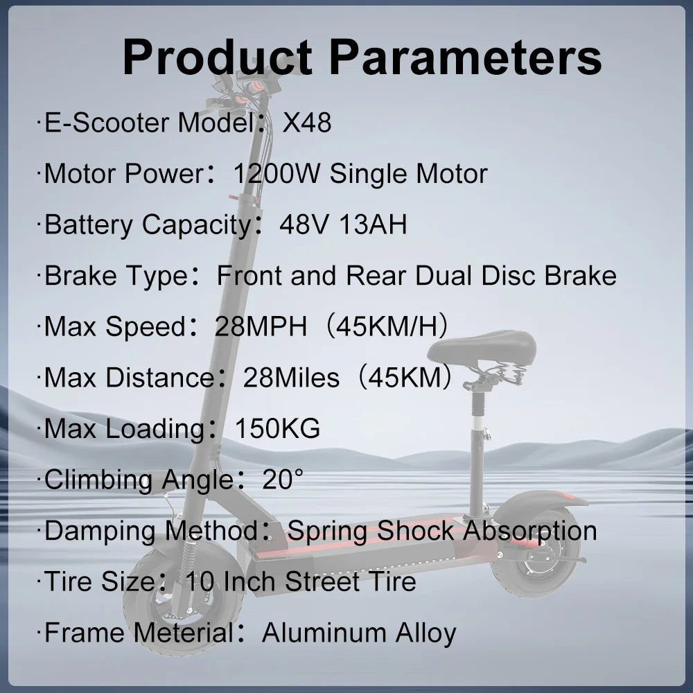 X60 6000W Dual Motor E-Scooter