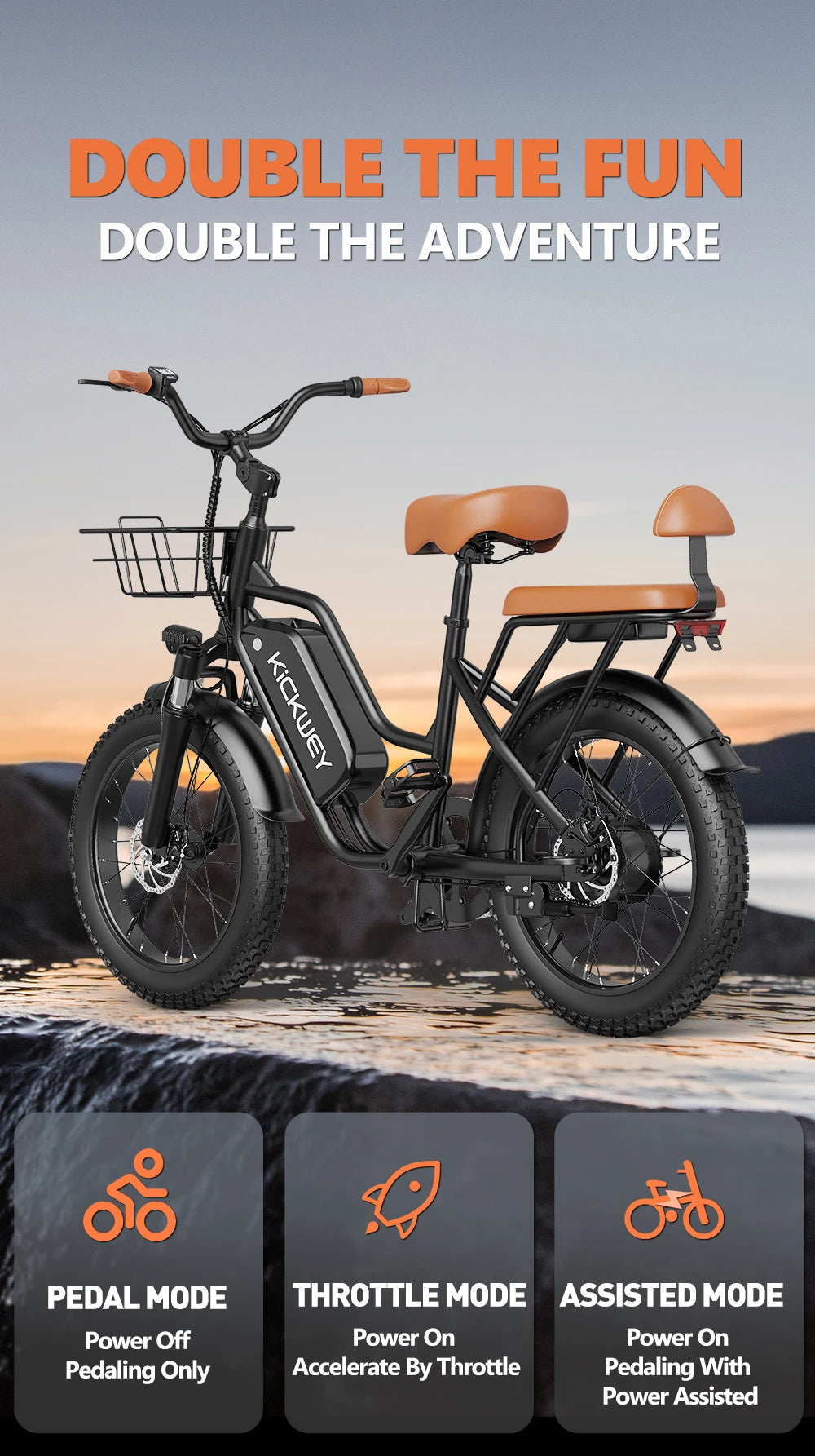 Kickwey LD20 1500W Fat Tire E-Bike