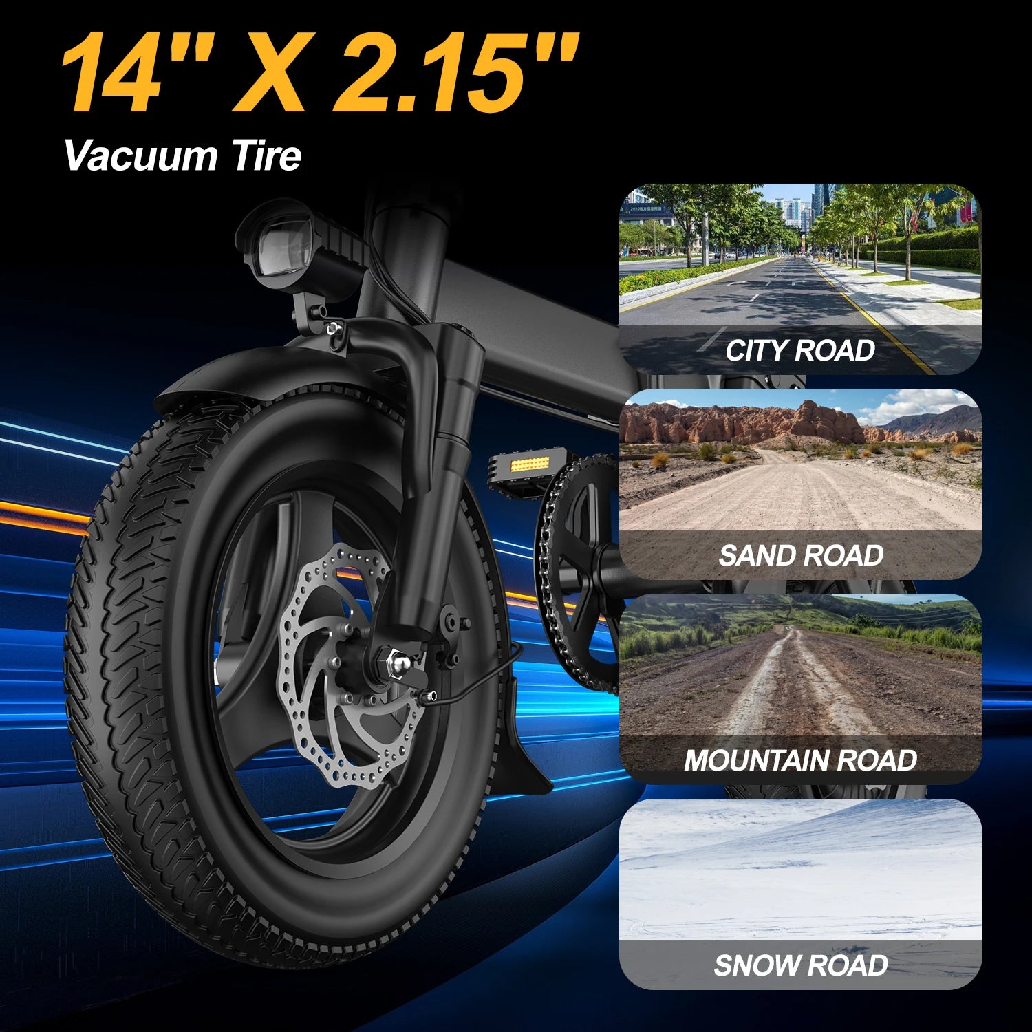 750W Compact Folding E-Bike