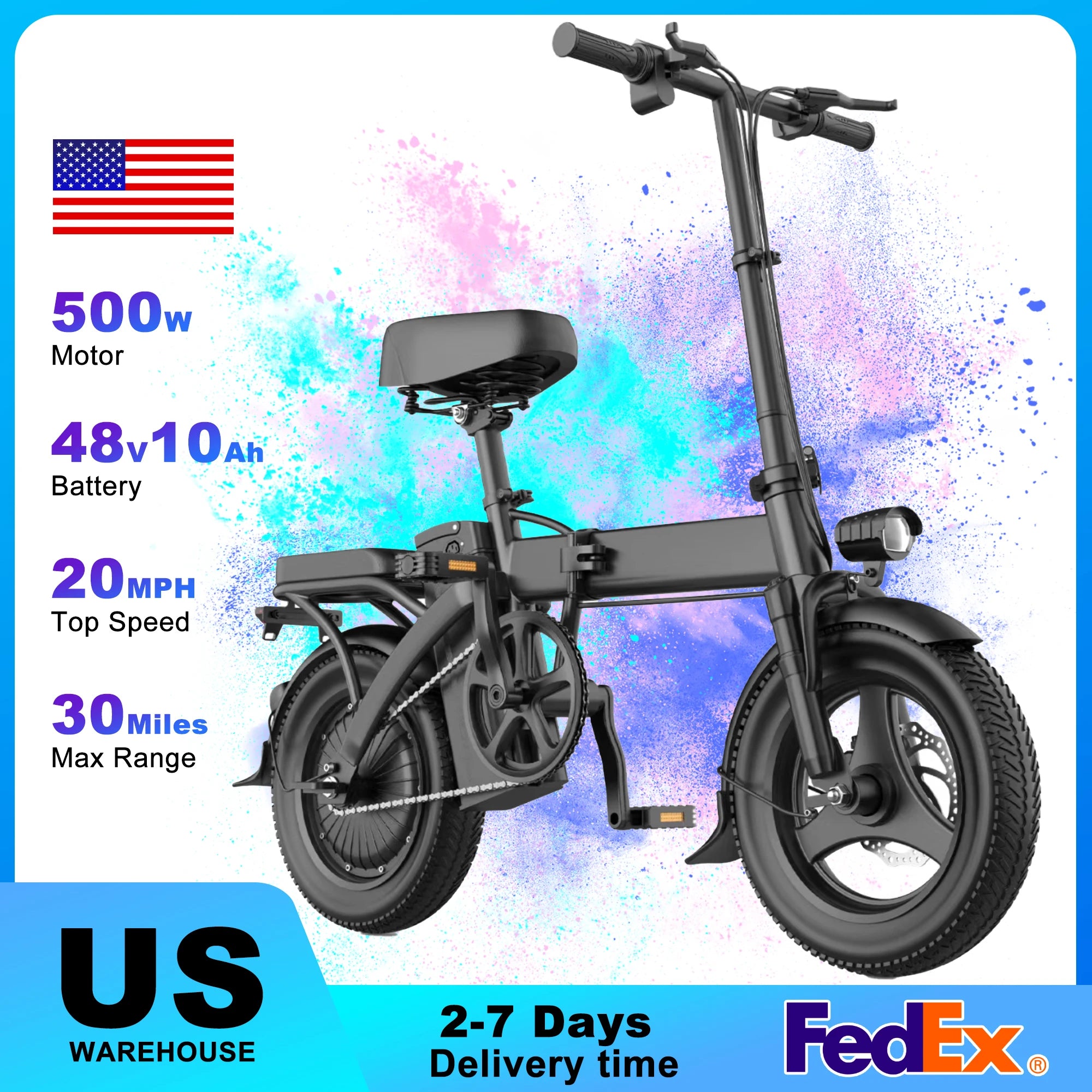 750W Compact Folding E-Bike